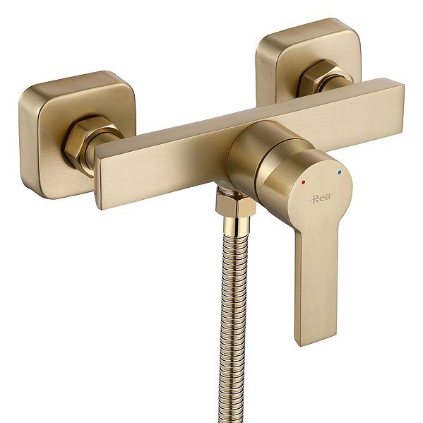 Tap REA Shower mixer ARGUS brushed gold (REA-B6413) ...