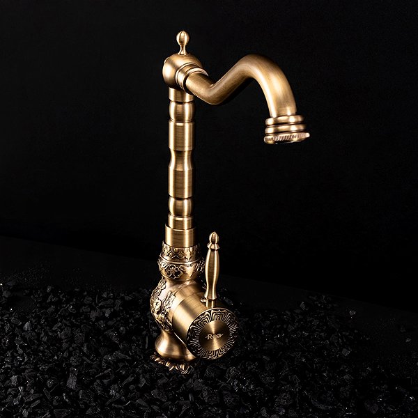 Tap REA Kitchen sink mixer VENICE antique bronze (REA-B2500) ...