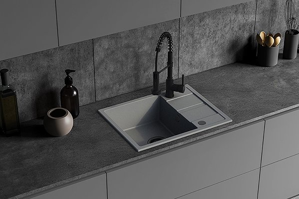 Tap Kuchinox LOCO Upright sink mixer with spring (BQC_06SD) ...