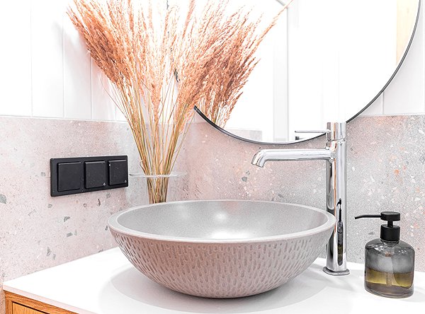 Tap Laveo Pola pedestal basin mixer for panel, chrome (BAP_02ND) ...