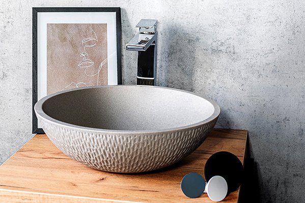 Tap Laveo Kvadrato pedestal basin mixer for panel, chrome (BLQ_02ND) ...