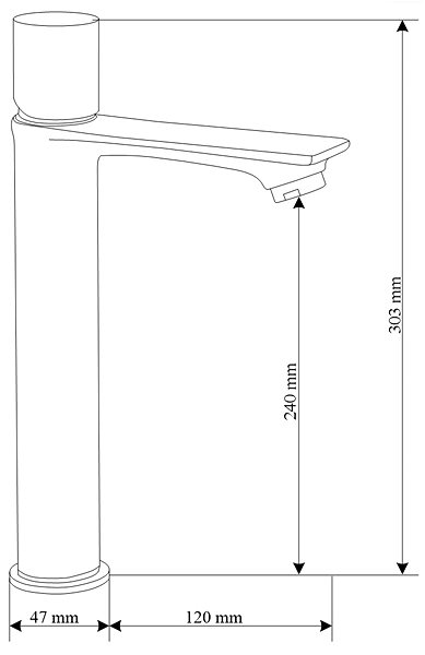 Tap Mexen Royo One High basin mixer, black (72211-70) ...