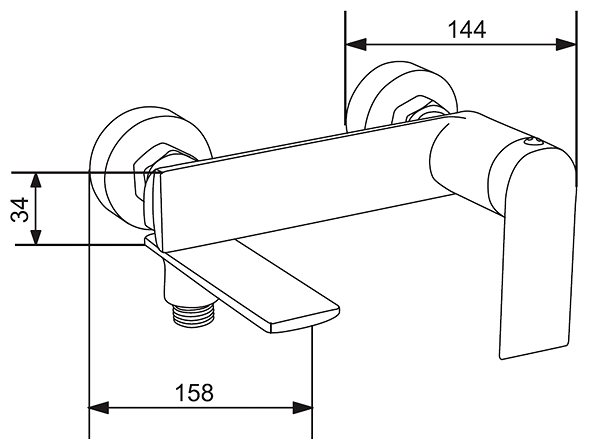 Tap Mexen Zero Set basin + bath mixer with accessories R62, chrome (71103R62-00) ...