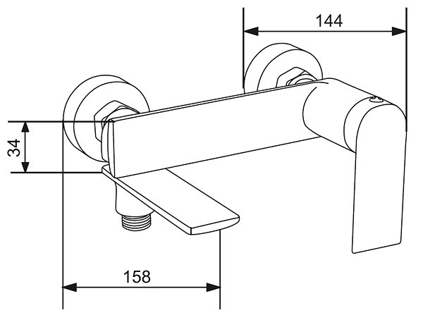 Tap Mexen Zero Set bath mixer with accessories R40, black (7113R40-70) ...