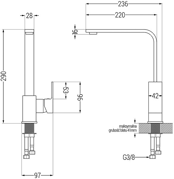 Tap MEXEN Rita basin mixer, chrome (670300-00) ...