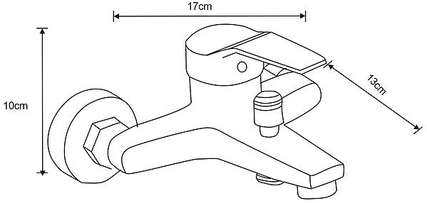 Tap MEXEN Caro R72 bath mixer with shower, chrome (74663R72-00) ...