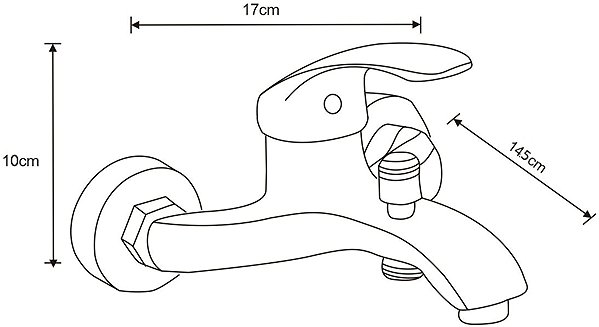 Tap MEXEN Fabia R05 SET bath mixer with shower, black (74653R05-70) ...