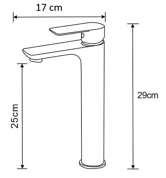 Tap Mexen Alfa high basin mixer, black/gold (745710-75) ...