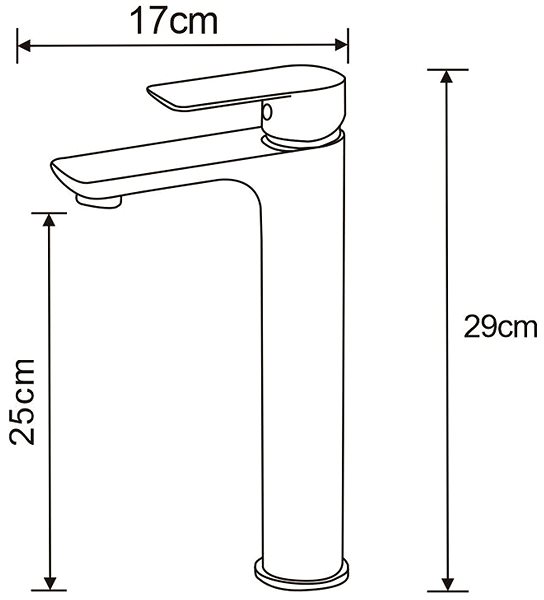 Tap Mexen Alfa high basin mixer, black/gold (745710-75) ...