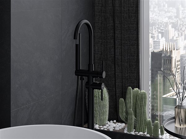 Tap Mexen Alma freestanding bath mixer black (75033-70) ...