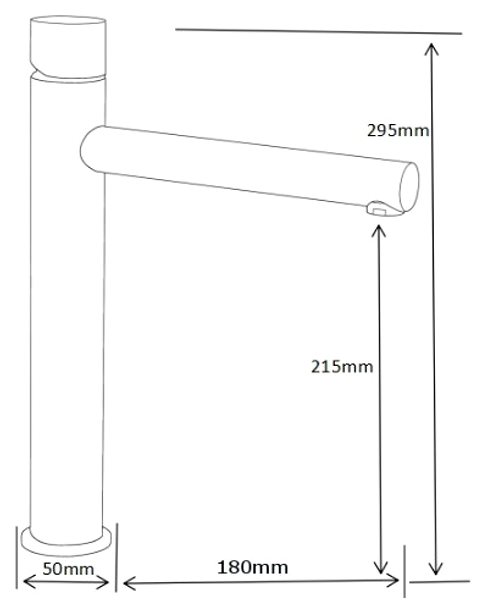 Tap Mexen Elba One basin mixer high white/gold (74111-25) ...
