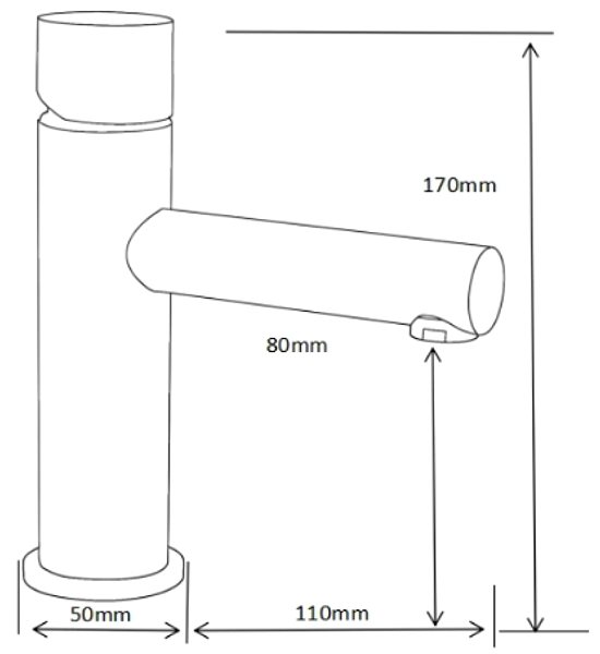 Tap Mexen Elba One basin mixer, white/gold (74101-25) ...
