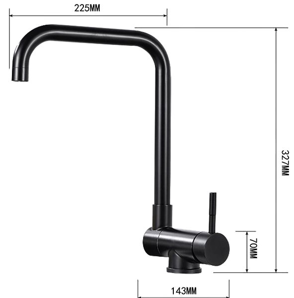 Tap Mexen Madox Sink mixer under the window, foldable, black (672000-70) ...
