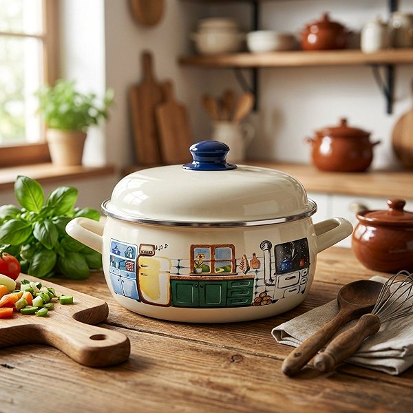 Metalac kitchen casserole, casserole with lid 20 cm, 3,1 l .