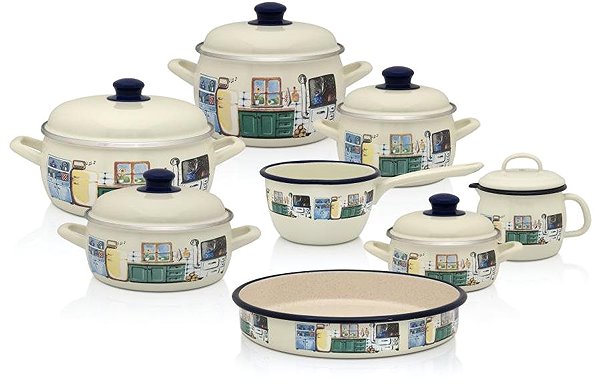 Metalac kitchen casserole, casserole with lid 24 cm, 4,75 l .