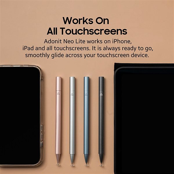 Touchpen (Stylus) Adonit Neo Lite, silber Mermale/Technologie