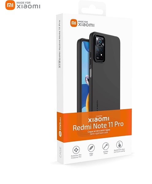 Telefon tok Made for Xiaomi TPU tok Xiaomi Redmi Note 11 Pro 4G/5G-hoz Fekete ...