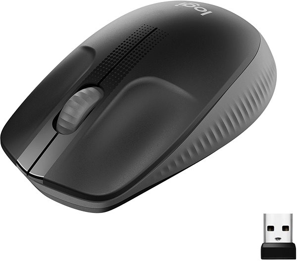 Mouse Logitech Wireless Mouse M190, Charcoal Connectivity (ports)