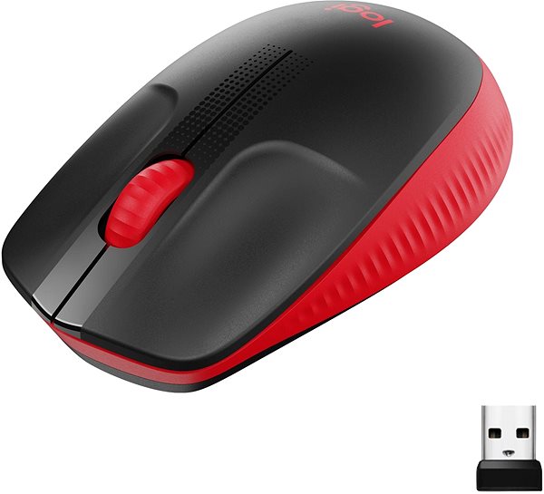 Mouse Logitech Wireless Mouse M190, Red Connectivity (ports)