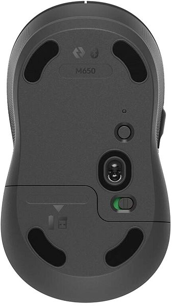 Maus Logitech Signature M650 M Wireless Mouse Graphite Bodenseite