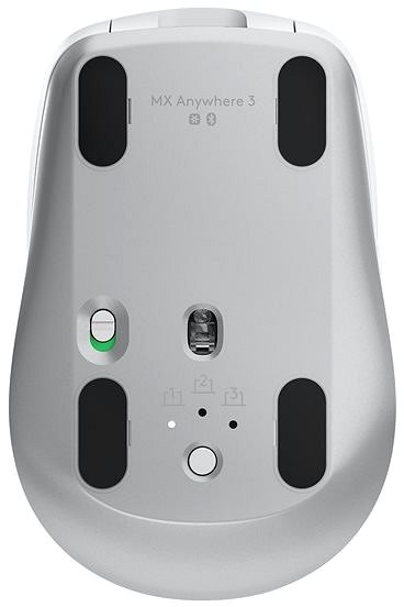 Maus Logitech MX Anywhere 3 For Business Pale Gray Mouse Bodenseite