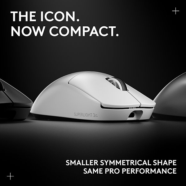 Gaming Mouse Logitech PRO X SUPERLIGHT 2 Compact, white ...