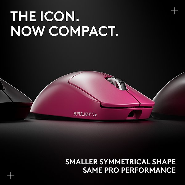 Gaming Mouse Logitech PRO X SUPERLIGHT 2 Compact, magenta ...