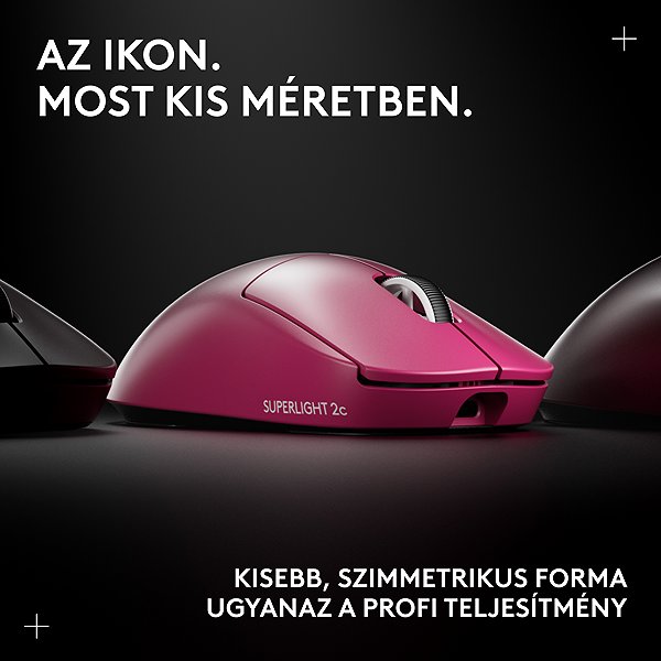Gamer egér Logitech PRO X SUPERLIGHT 2 Compact, magenta ...
