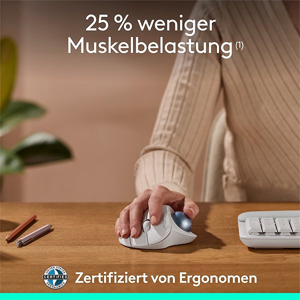 Maus Logitech M575s, off-white ...