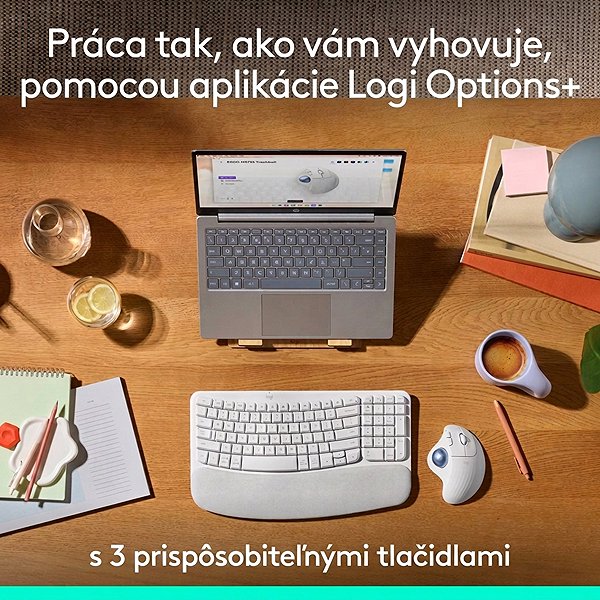 Logitech M575s Mouse, off-white.