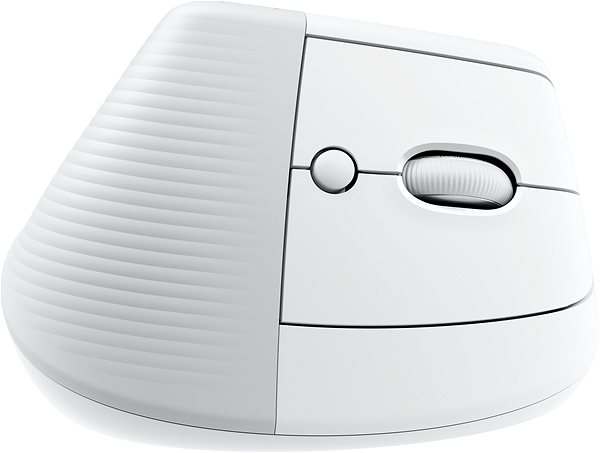 Maus Logitech Lift Vertical Ergonomic Mouse Off-white Screen