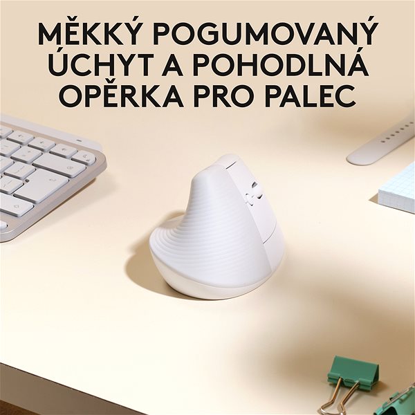 Egér Logitech Lift Vertical Ergonomic Mouse for Mac Off-white ...