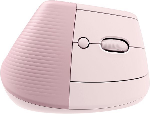 Maus Logitech Lift Vertical Ergonomic Mouse Dark Rose Screen
