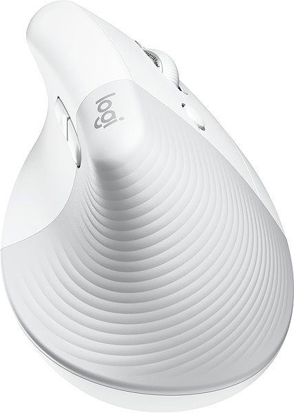 Maus Logitech Lift Vertical Ergonomic Mouse for Business Off-White Mermale/Technologie
