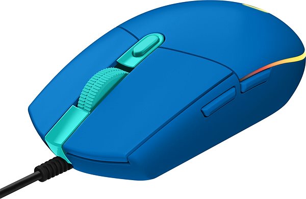 Gaming-Maus Logitech G102 LIGHTSYNC - Blue Seitlicher Anblick