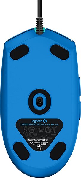 Gaming-Maus Logitech G102 LIGHTSYNC - Blue Rückseite