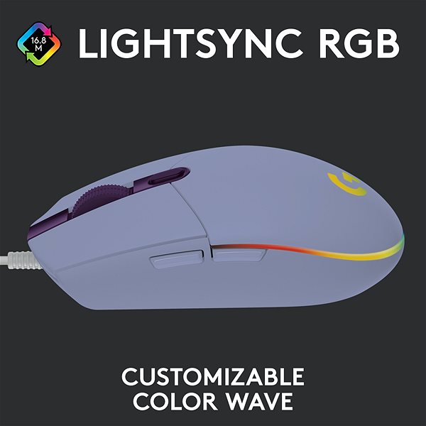 Gaming Mouse Logitech G102 LIGHTSYNC, Lilac ...