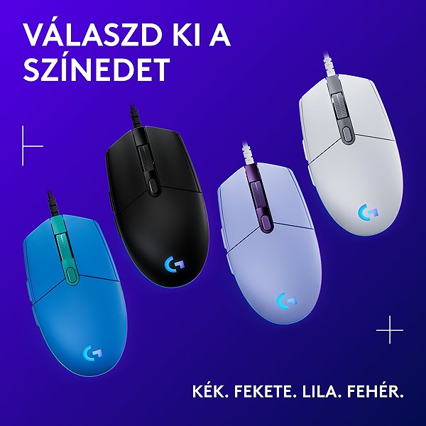 Gamer egér Logitech G102 LIGHTSYNC, Lilac ...