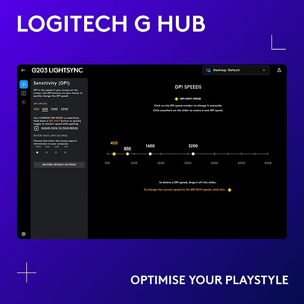Gaming Mouse Logitech G203 Lightsync, Black ...