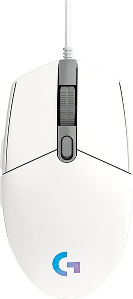 Gaming Mouse Logitech G203 Lightsync, White Screen