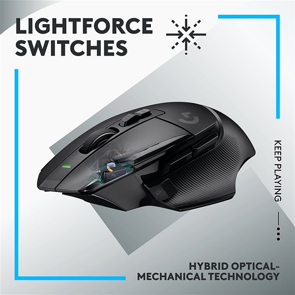 Gaming Mouse Logitech G502X Lightspeed Black ...