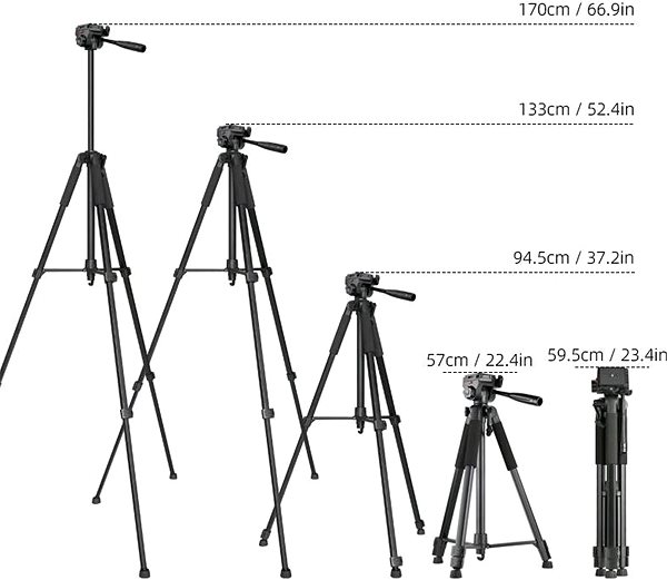 Tripod MG D700 57 - 170 cm, black ...