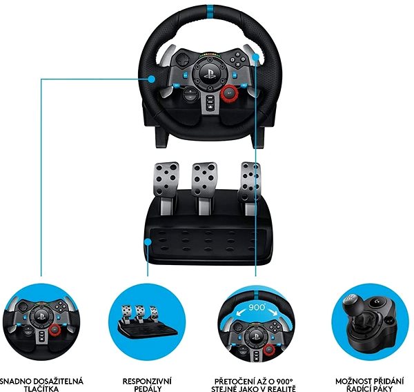 Gamer kormány Logitech G29 Driving Force + Driving Force Shifter Jellemzők/technológia
