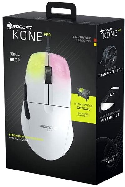 Herná myš ROCCAT K.One Pro, biela Obal/škatuľka