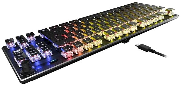 Gaming Keyboard ROCCAT Vulcan TKL AIMO Linear Red Switch, US Connectivity (ports)
