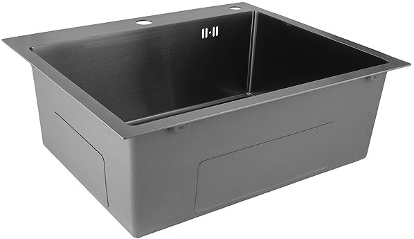 Stainless Steel Sink MIXXUS MH6050 Graphite Stainless steel sink with trap, graphite ...