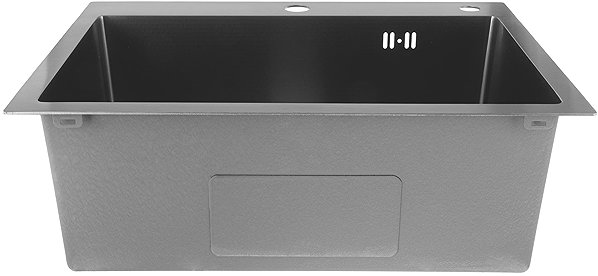 Stainless Steel Sink MIXXUS MH6050 Decor Graphite Stainless steel sink with trap, graphite ...