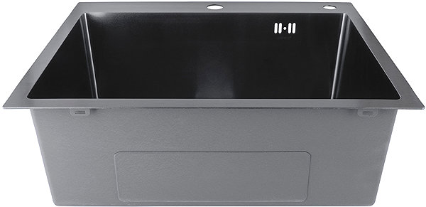 Stainless Steel Sink MIXXUS MH5843 Graphite Stainless steel sink with trap, graphite ...