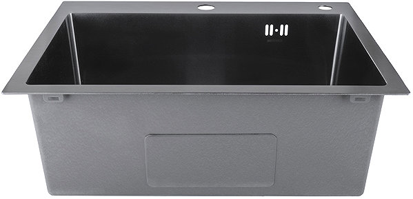 Stainless Steel Sink MIXXUS MH5843 Decor Graphite Stainless steel sink with trap, graphite ...