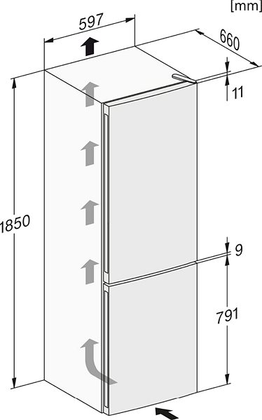 Refrigerator MIELE KDN 4174 E stainless steel Technical draft